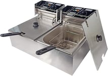 Prestige Electric Deep Fryer Commercial Double Tank Fat Stainless...