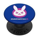 Overwatch 2 D.Va Tank Hero White & Pink Rabbit Icon PopSockets PopGrip Interchangeable