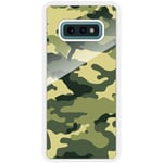 Unbranded Samsung galaxy s10e vitt mobilskal med glas military
