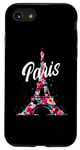 Coque pour iPhone SE (2020) / 7 / 8 Paris Tour Eiffel Amoureux – Souvenir de vacances floral France
