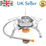 Lixada Foldable Windproof Camping Gas Stove Cooking Piezo Ignition Stove H7V2