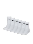 Boys, Nike Kids Unisex 6 Pack Crew Socks - WhiteWhite