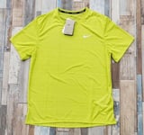 Nike Miler Breathe Dri-Fit Running Top Men's Medium Sport Bright Cactus Vented 