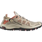 Salomon Women's Techamphibian 5 White Pepper/Bleached Sand/Living Coral, White Pepper / Bleached Sand / Living Coral, 36