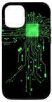 Coque pour iPhone 12/12 Pro CPU Cœur Processeur Circuit imprimé IA Geek Gamer Heart