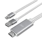 4smarts Lightning til 4K HDMI Kabel 1.8 m - Hvit