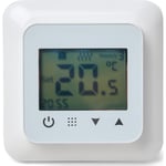Heatcom HC60 termostat med trådgivare och rumsgivare, vit