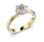 Festive Classic 23 solitaire diamantring gultvitguld 1,00 ct 18-686-100-KV-LABGVS1