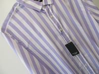 Paul Smith Formal Shirt SLIM FIT 16.5" Eu42 LONDON MAUVE CANDY-STRIPE RRP £155