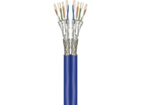 Goobay Cat 7A+ Duplex Nätverkskabel, S/Ftp (Pimf), Blå - Kabellängd 100 M
