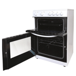 Statesman EDC60W2 White 60Cm Double Oven Electric Cooker With Ceramic Hob