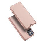 Dux Ducis PU Läder Plånboksfodral iPhone 12 Pro Max - Rose Gold