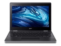 Acer TravelMate B3 Spin 11 TMB311R-33 - Conception inclinable - Intel N-series - N100 / jusqu'à 3.4 GHz - Win 11 Pro Education - UHD Graphics - 4 Go RAM - 64 Go eMMC - 11.6" IPS écran tactile 1366 x 768 - Wi-Fi 6E - schiste noir - clavier : Français