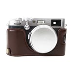 Fujifilm X100F kameraskydd genuin läder - Kaffe