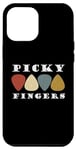 Coque pour iPhone 12 Pro Max Picky fingers, médiator de guitare, pour guitariste rétro