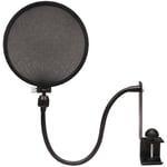 Nady MPF-6 Filtre anti-pop pour microphone avec col de cygne flexible et bras de stabilisation en métal 15,2 cm