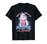 Just a Girl Who Loves Anime and Axolotls Japan Kawaii Manga T-Shirt