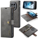DG.MING OnePlus 13 Plånboksfodral med avtagbart skal, Brown