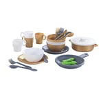 KidKraft 27-Piece Metallic Cookware Playset, Play Kitchen Utensils Set for Kids, Accessory for Kids' Kitchen, Toy Kitchen Accessories, Kids' Toys, 63532