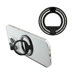 Guess MagSafe Ring Stand Rhinestone - Magnetisk fingerhållare för telefon med stativfunktion (svart)