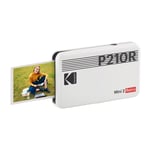 KODAK Mini 2 Imprimante Photo Portable, Photos instantanées Format 54 x 86 mm, Bluetooth et Compatible avec Smartphones iOS et Android – Blanc P210RW