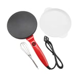 July Summer Gifts Non-stick Pancake Maker, Electric Round Crepe Machine Frying Pan Pizza Baking Tools (Red)
