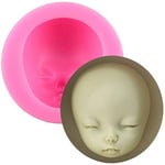 LIANLI Baby Face Silicone Molds Chocolate Polymer Clay Craft Mold Dolls Face Fondant Cake Decorating Tools Candy Clay Soap Resin Moulds (Color : CE258)