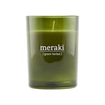 Meraki tuoksukynttilä vihreä lasi, 35 tuntia Green herbal