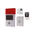 Ultra Secure - Kit autonome sans-fil triple sirène détecteur ouverture choc porte et fenêtre télécommande (gamme bt)