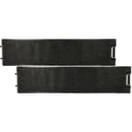 2x Filtres à charbon actif compatible avec Miele da 3356-55, da 3360, da 3360-60, da 3366, da 3366-60 hotte de cuisine - 49 x 11,3 x 2,8 cm - Vhbw