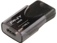 PNY Elite 64GB, 64 GB, USB Type-C, 3.2 Gen 1 (3.1 Gen 1), 115 MB/s, Glide, Sortera