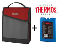 Thermos Cool Bag Essentials Burgundy Lunch Sack + 200g freeze board