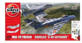 Airfix-1/72 Mig 17F Fresco Douglas A-4B Skyhawk Dogfight Double Modélisme, A50185