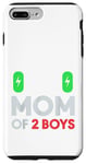 iPhone 7 Plus/8 Plus Mom of 2 Boys Funny Parent Battery Low. for mothers day mom Case