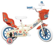 ALBRI Stitch Vélo Panier et Porte-Bouteilles Bicyclette Pouces Bébé – Fille, Blanc, 12 pollici