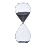 5/30/60 minuter Rund Sand Timer Personlighet Glas Timglas Ornament Nyhet Tidshanteringsverktyg Black 30min