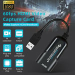 Hdmi Video Capture Cards Screen Record Usb2.0 1080p 60fps Game Capture Device