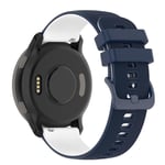Huawei Watch GT Runner / Watch Buds / Watch 3 Pro dual color silicone watch strap - Navy Blue / White