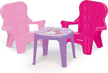 Dolu Unicorn-Themed Children Outdoor & Indoor Table and Chairs Set - Pink/Purple