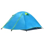 shunlidas Single Camping Tent Aluminum Poles Double Layers Waterproof Large Space Portable Storage Package Travel Tent-Blue