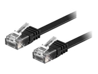 Deltaco - Patch-Kabel - Rj-45 (Hane) Till Rj-45 (Hane) - 7 M - Utp - Cat 6 - Formpressad, Platt - Svart