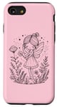 Coque pour iPhone SE (2020) / 7 / 8 Rose Enchanté Jardin Fée et Fleurs fantaisistes Fantastique