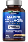 Marine Collagen 2900Mg | with Hyaluronic Acid, Vitamin C and Turmeric | High Str