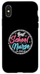 Coque pour iPhone X/XS Meilleure infirmière d'école appréciant la diligence forte