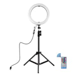 AJH 10" LED Ring Light with 44 Keys Remote Control, Dimmable RGB LED Selfie Fill Light with Tripod Stand & Phone Clamp for Vlogging, Photography, YouTube Video, Makeup and Live Stream
