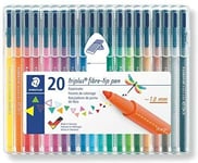 Staedtler 323 Triplus Colour Fibre-Tip Pens, 1.0 mm, Assorted Colours, Pack of