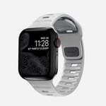 Nomad Sport Band - Bracelet de montre pour montre intelligente - 150 - 200 mm - gris lunaire - pour Apple Watch Hermès Series 9, Series 10, Series 8, Series 9, Ultra, Ultra 2