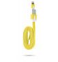 Cable Noodle 1m pour "IPHONE 13 Mini" LightningChargeur USB IPHONE Universel - JAUNE