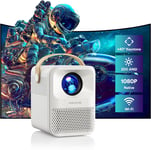 【4K Supported & Keystone】Mini Wifi Bluetooth Projector,  12000 LM 1080P Native P