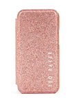 Ted Baker Mirror Folio Case for iPhone 13/14 - Rose Gold Glitter